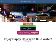 Tablet Screenshot of bluewaterseafoodandcrab.com
